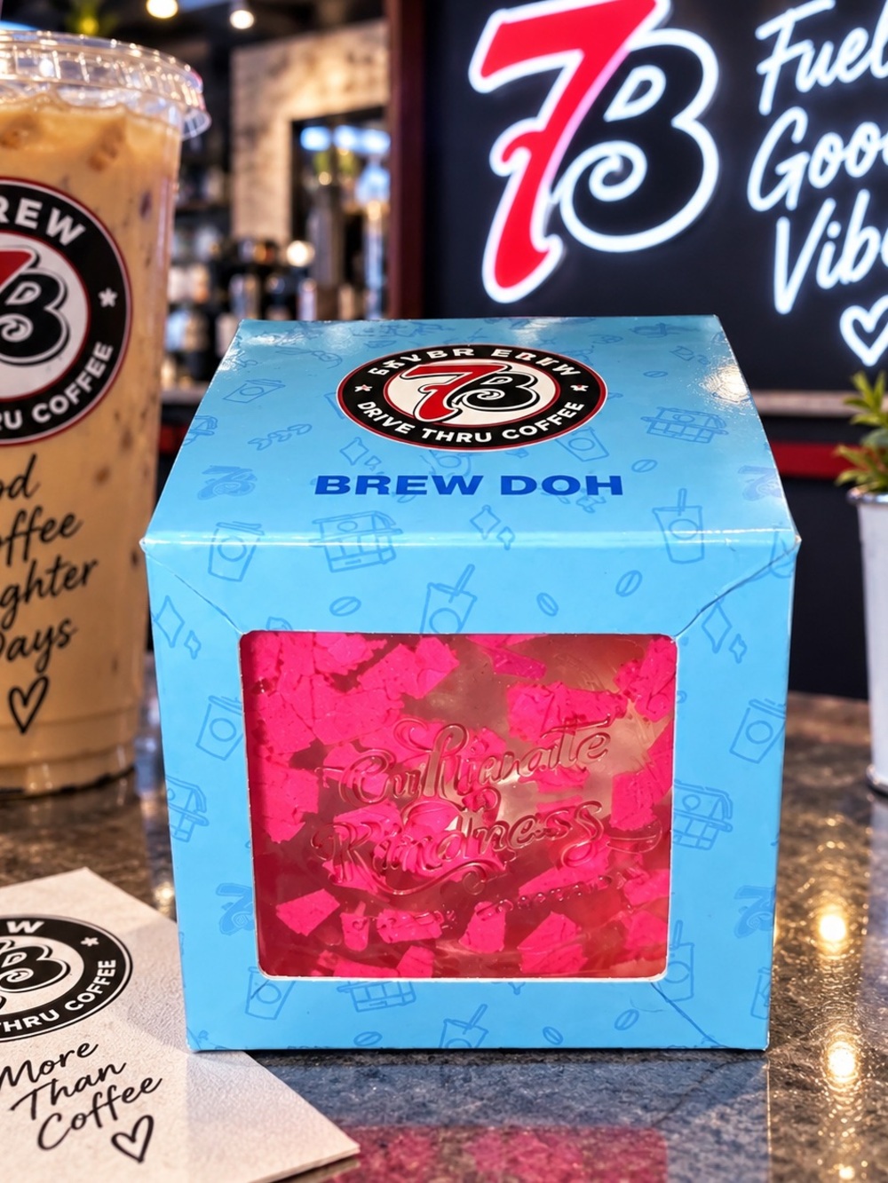 7Brew DOH NeeDoh Cultivate Kindness Pink NIB